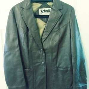 Flash Sale🧯 Schott N.Y.C. SPORTSWEAR LEATHER COAT.🎁SIZE 14 WOMEN,NICE GIFT.